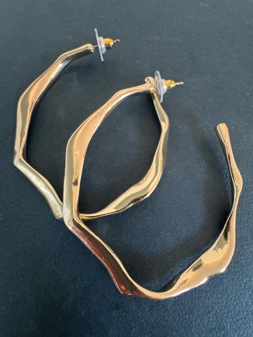 Gold-Tone Twisted Hoop Earrings - Women Accessories